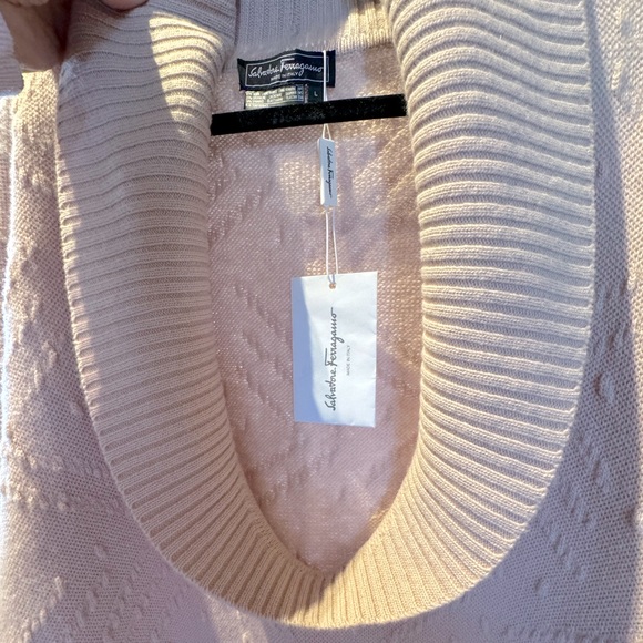 Salvatore, Ferragamo Authentic Cowl Neck Sweater, NWT, Blush - Picture 6 of 8